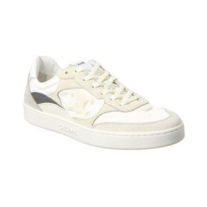Celine Ct-12 Leather & Suede Sneaker, White